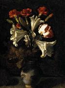 Juan de Flandes Vase of Flowers oil on canvas